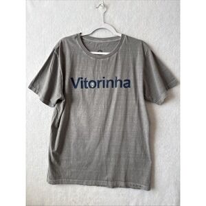 Origins NWOT Stone Wash Premium Gray Vitorinha Soft T Shirt M Minimalist Travel